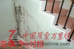 徐先生新買的別墅還沒入住,墻體多處出現(xiàn)霉變。